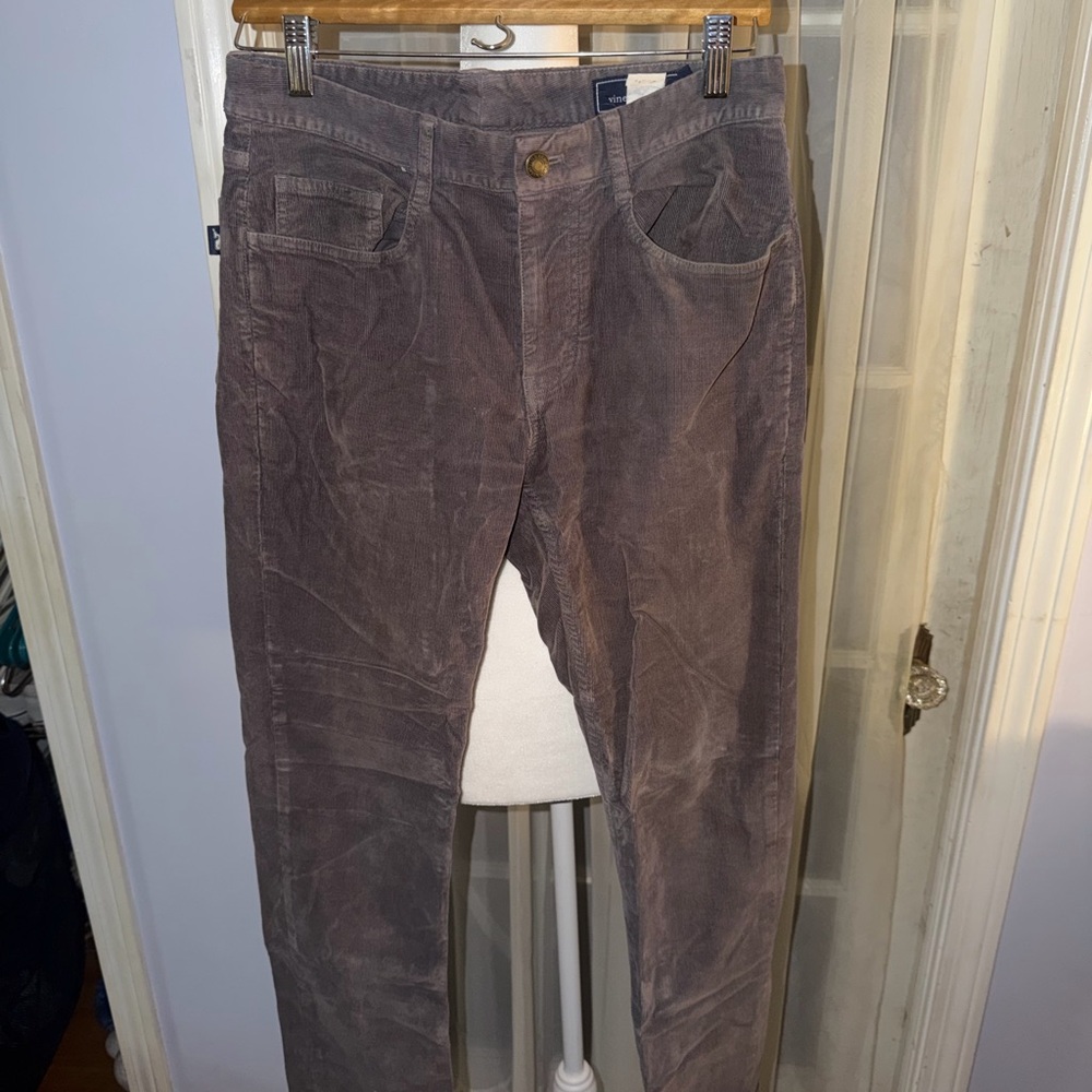 Vineyard Vines Gray Corduroy Trousers